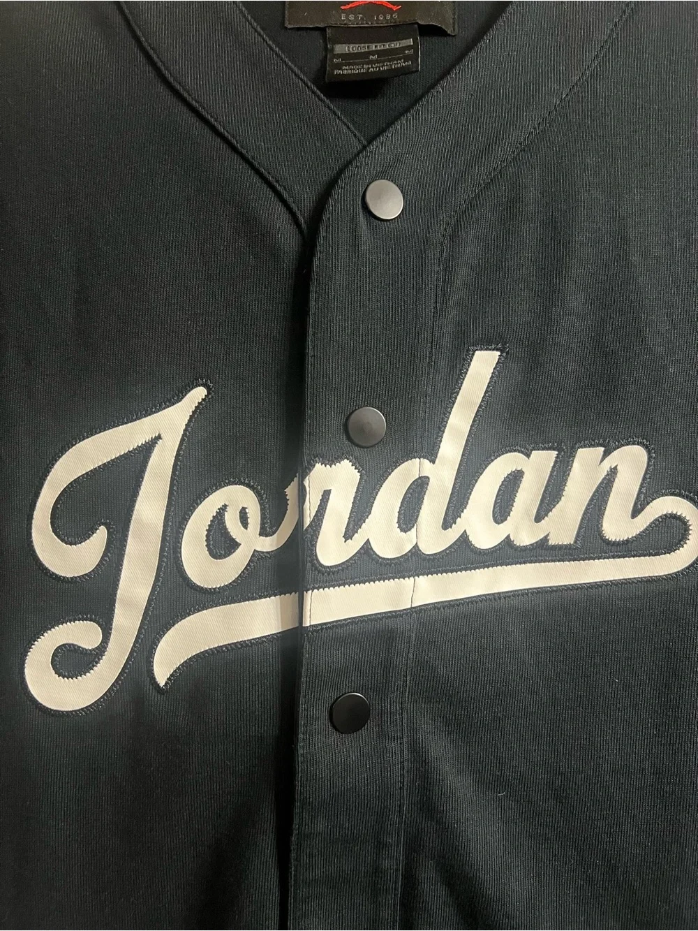 Air Jordan Baseball Loose Fit Jersey Shirt Mens Size Medium